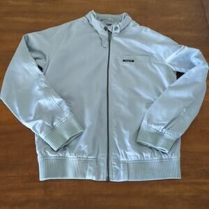 Members Only jacket Boy's Iconic Racer Jacket grey/silver color
Boys size 14 EUC
